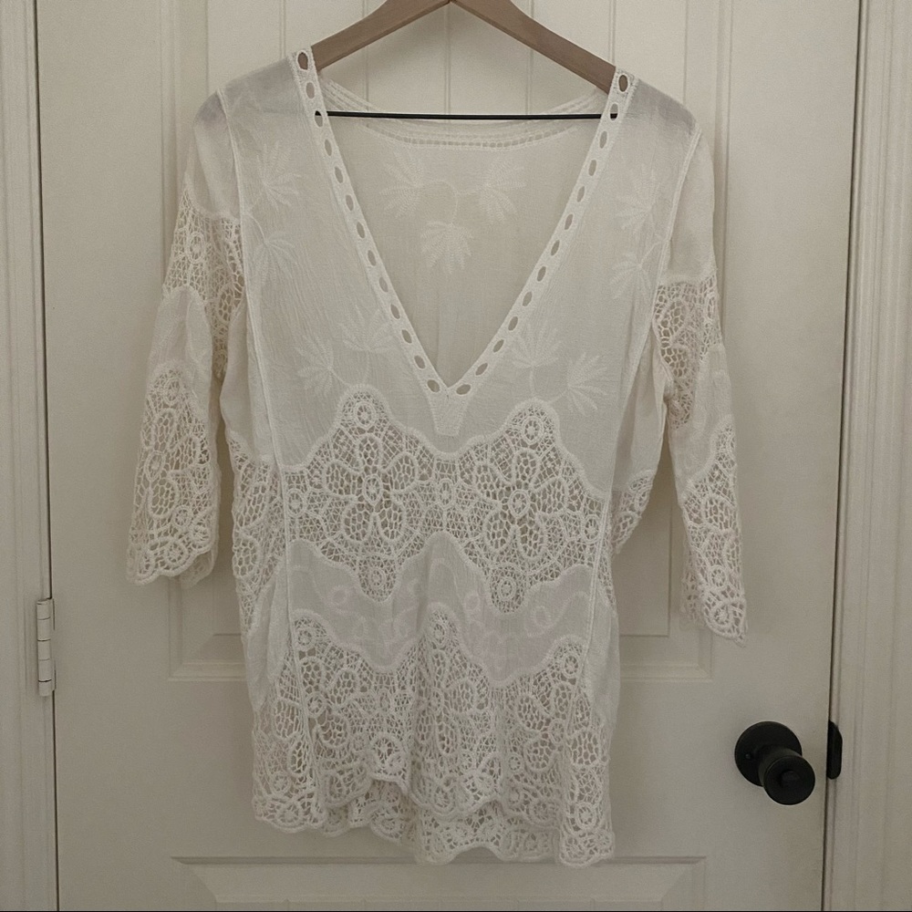 Lacy Boho Long Top